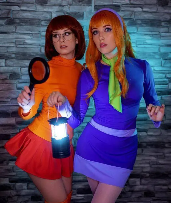Two People Dressed as Scooby Doo Characters for Halloween