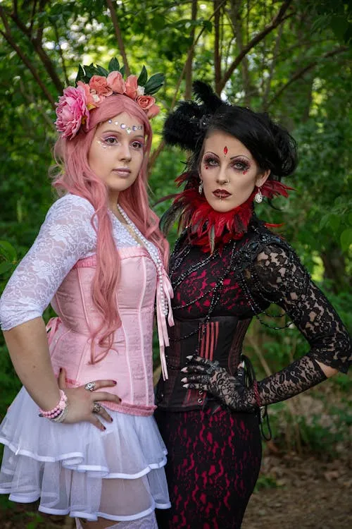 Two Women in Costumes at Halloween Festival Event image