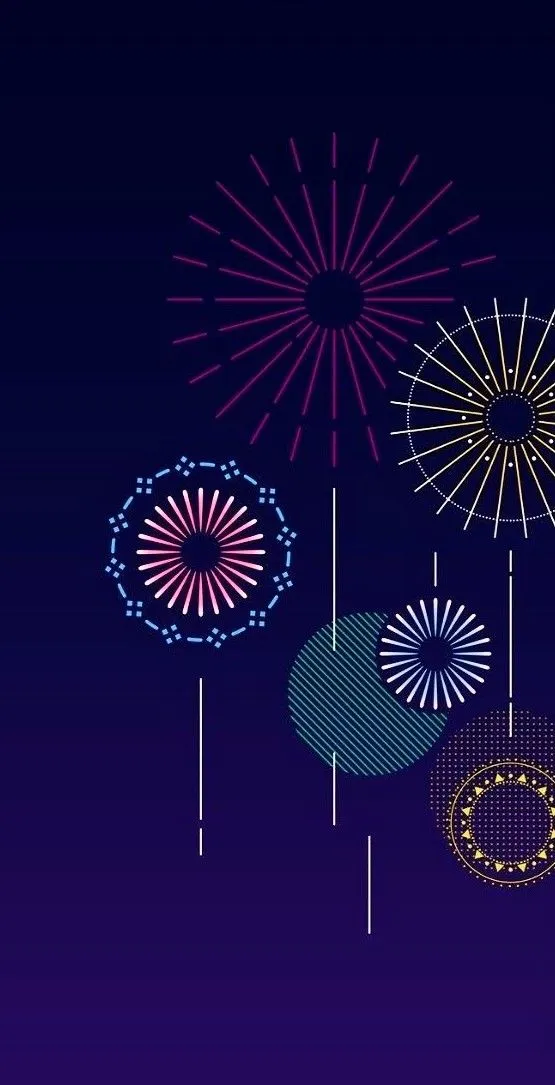 Vibrant Fireworks Creating Beautiful Patterns in Dark Sky