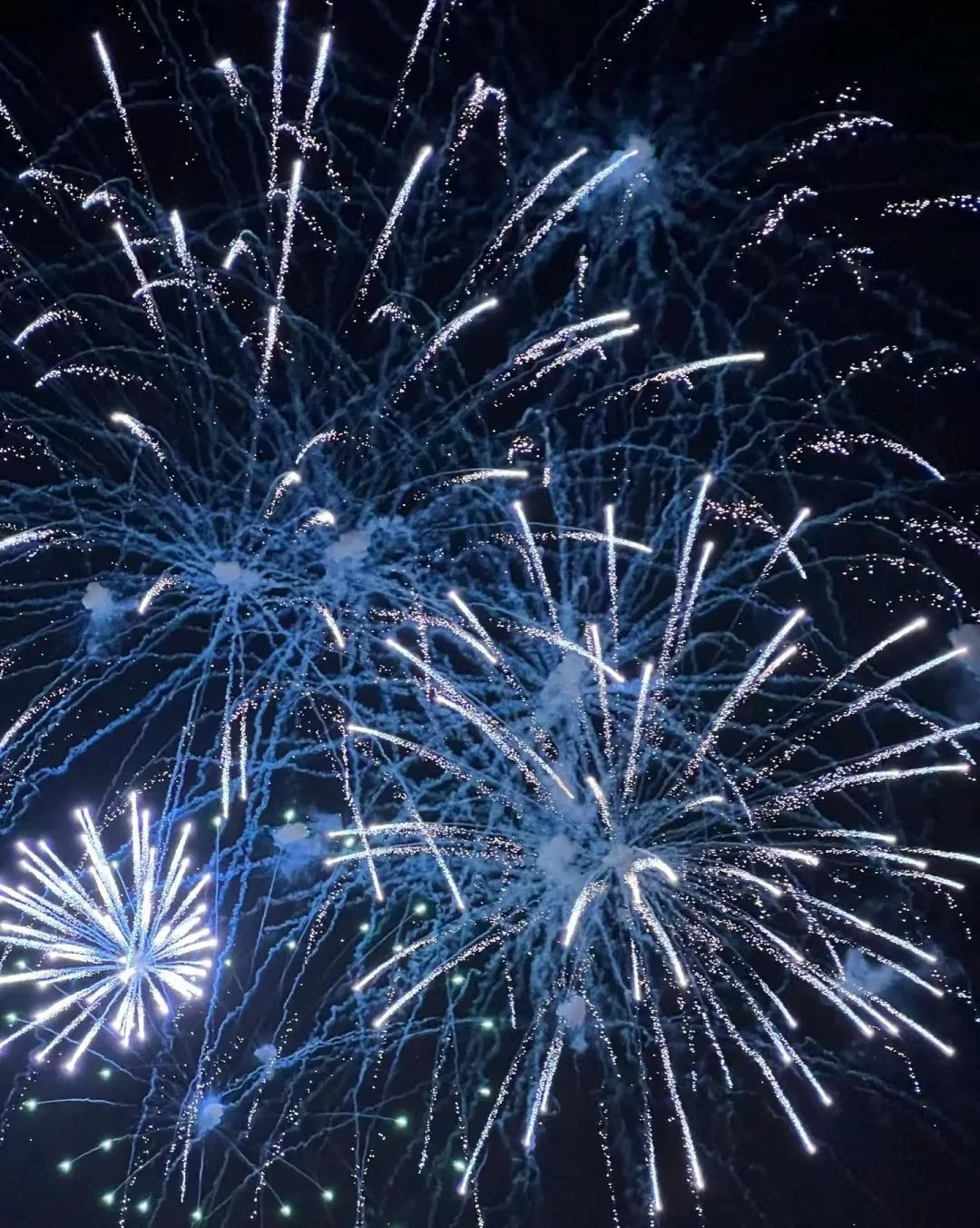 Vibrant Fireworks Illuminating The Dark Sky HD image
