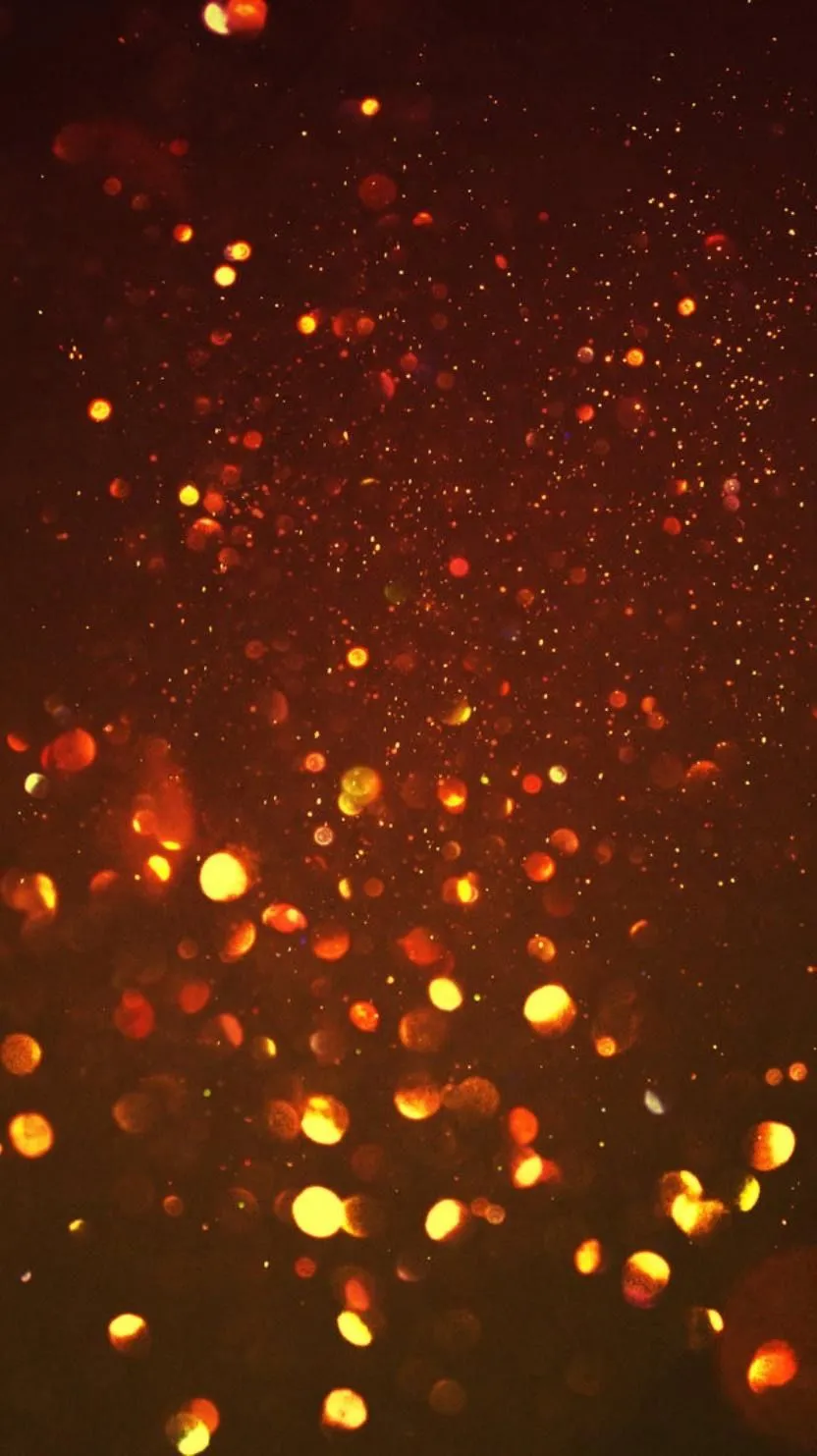 Warm Glow Of Sparkling Lights at Red Background HD