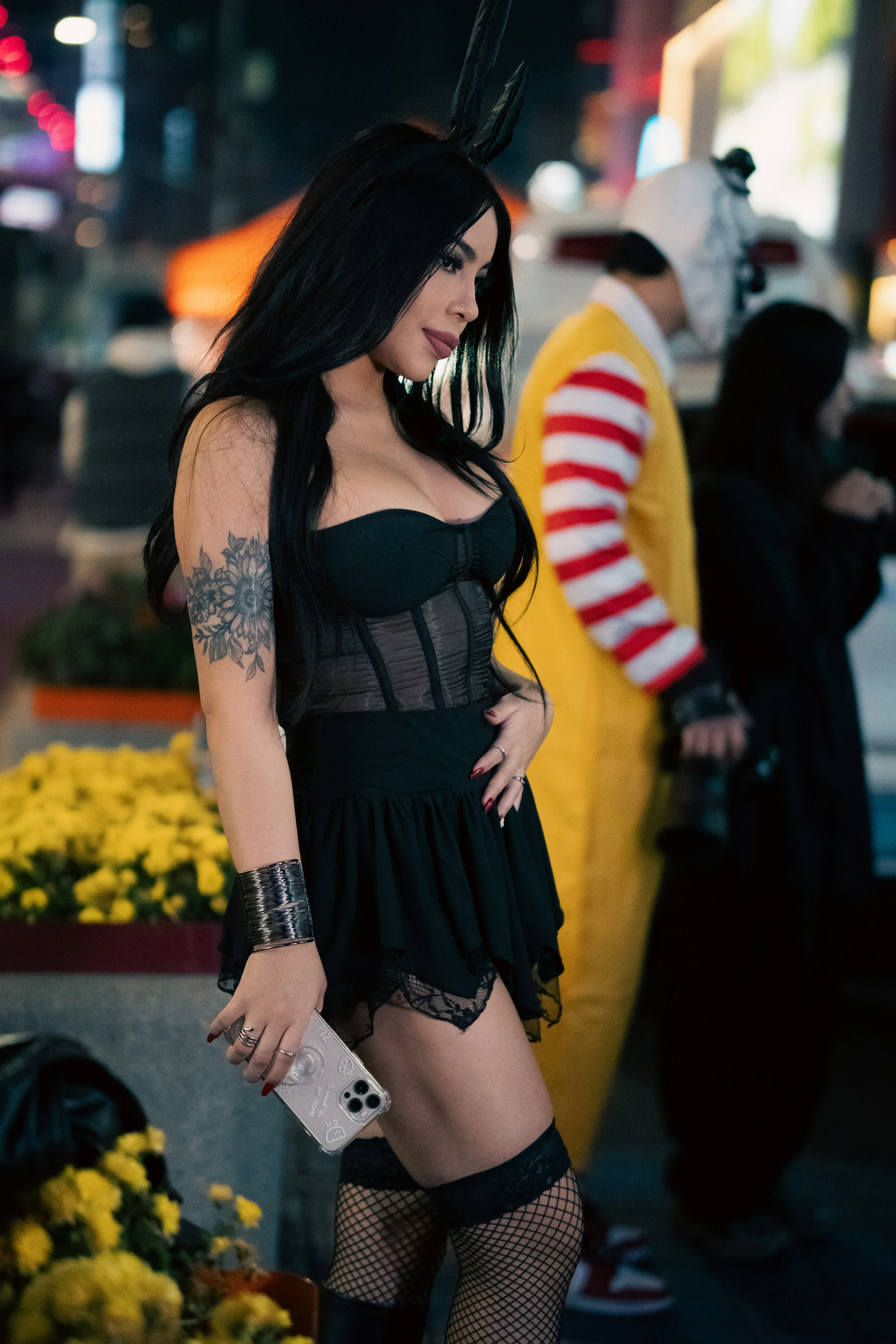 Women with Sexy Witch Costume at Night Festival image