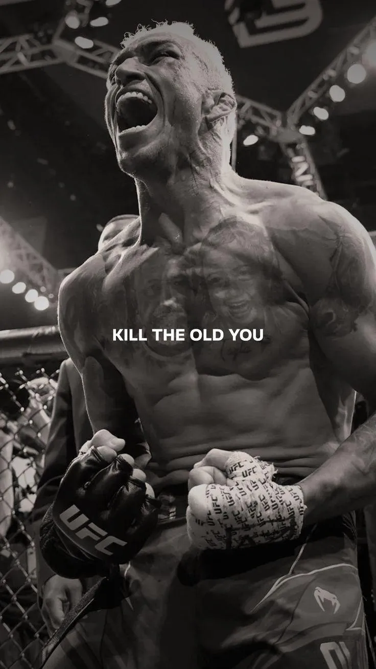 Black and White Image With Kill the Old You Text Wallpaper