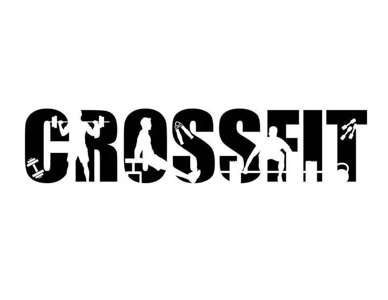 Bold Black and White Crossfit Logo With Rough Texture
