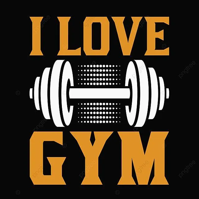 Bold Gym Quote With Barbell Saying I Love Gym Free Wallpaper