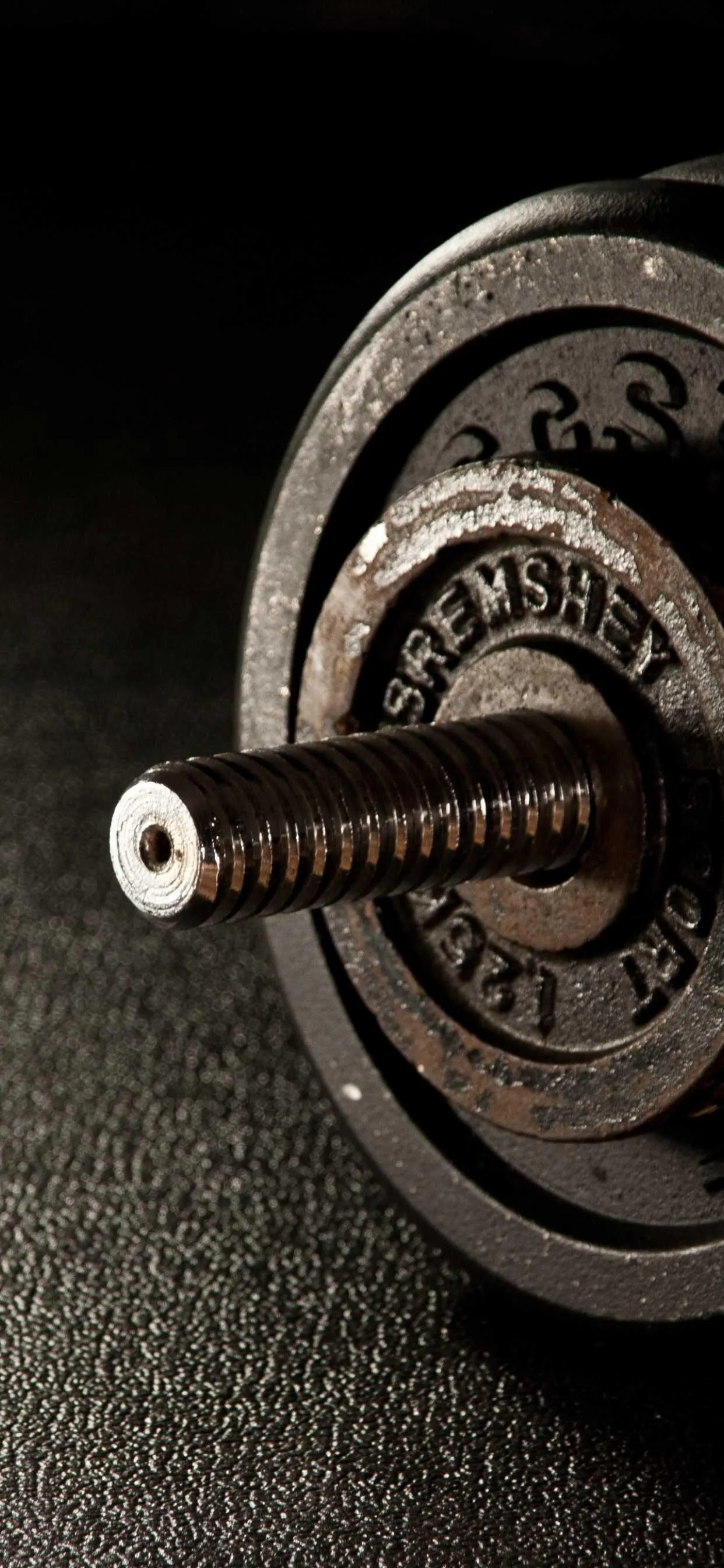 Close Up of Barbell Weight Plates For Gym Portrait Wallpaper