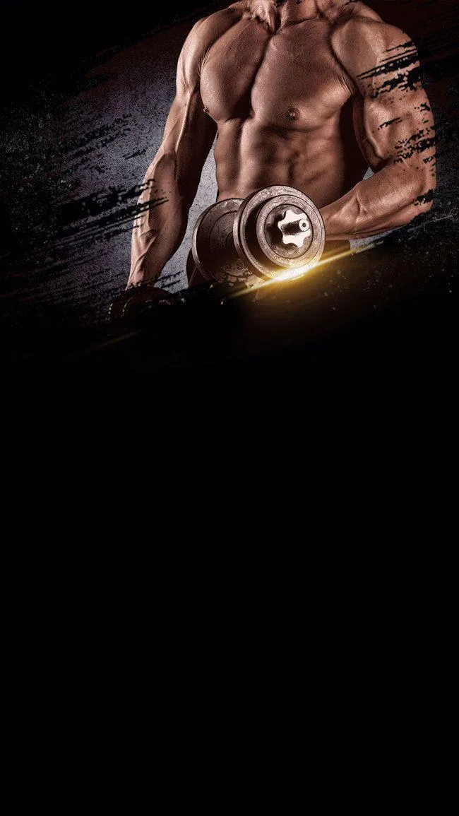 Close Up Muscular Man Flexing With Dark Lighting in a Gym