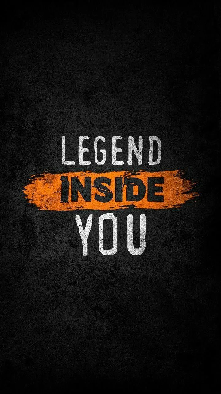 Dark Themed Legend Inside You Motivational Fitness Poster