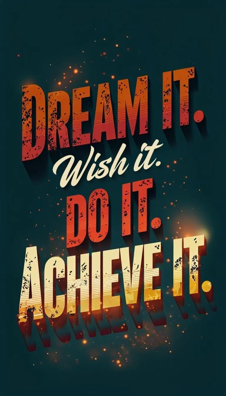 Dream It Do It Quote For Motivation and Hard Work Wallpaper