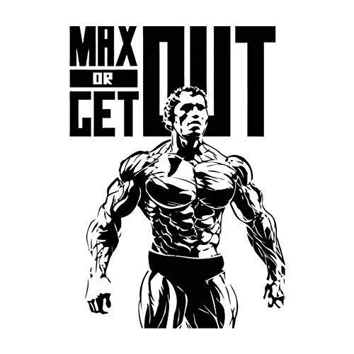 Graphic of Arnold With a Max Or Get Out of Quote Wallpaper