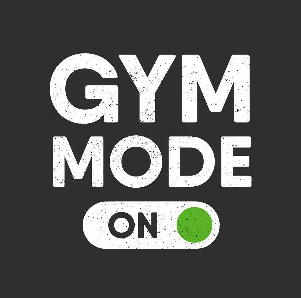 Graphic Design Gym Mode on With Power Switch Illustration