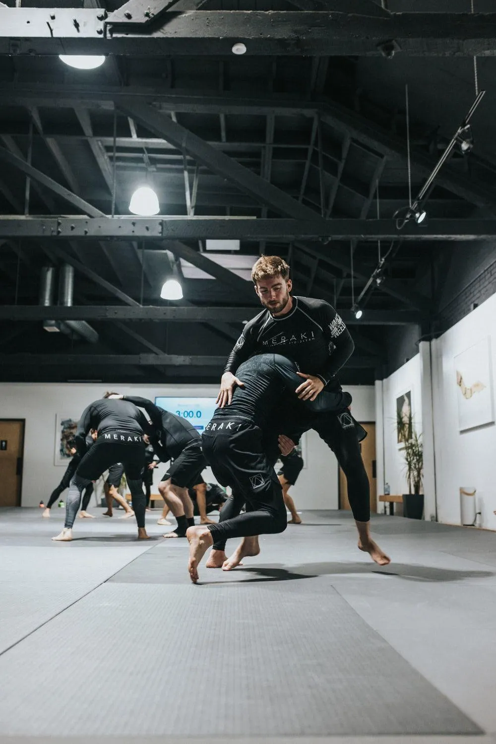 Martial Arts Training in Gym With a Focused Male Instructor