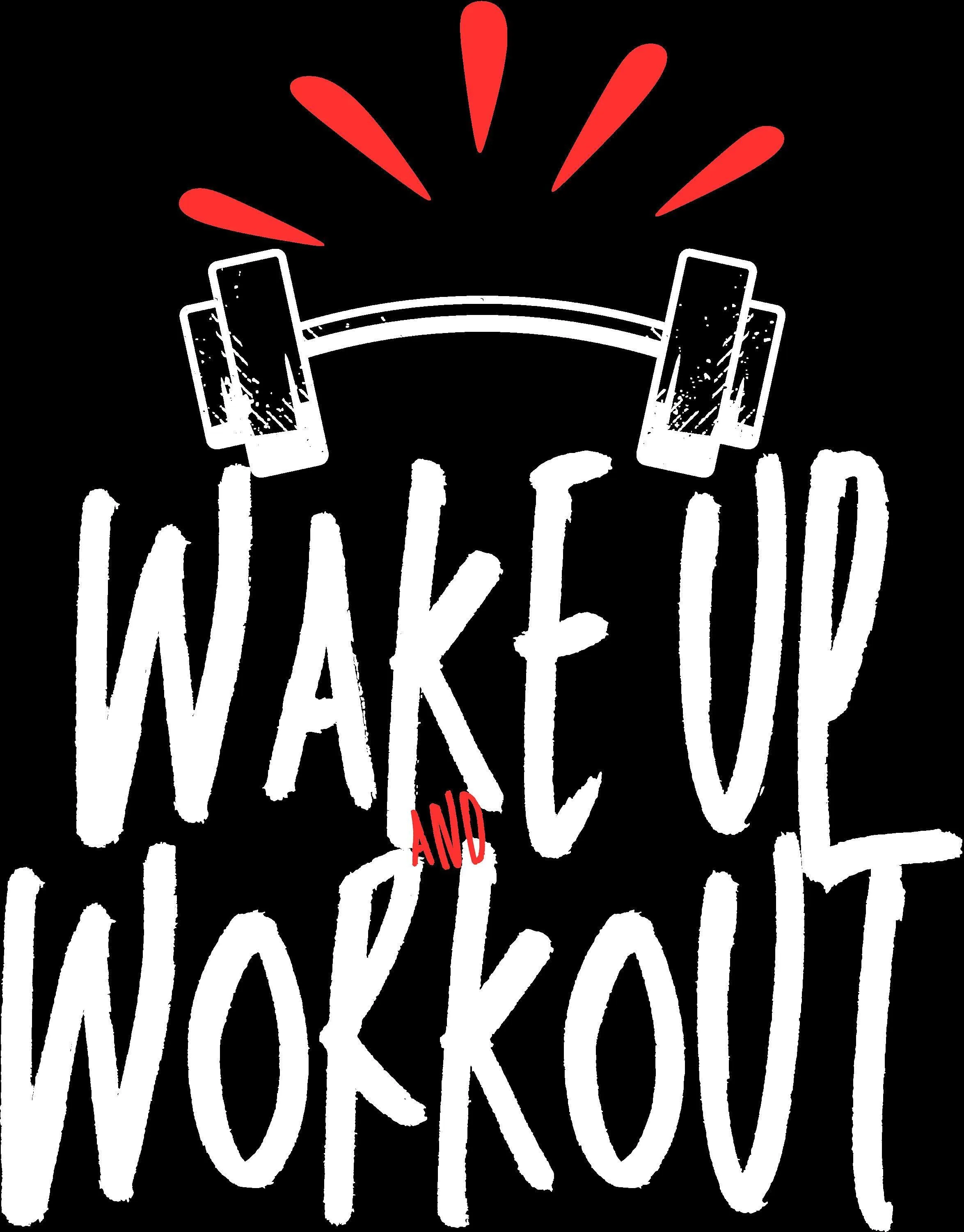 Motivational Wake Up and Workout Poster With Barbell