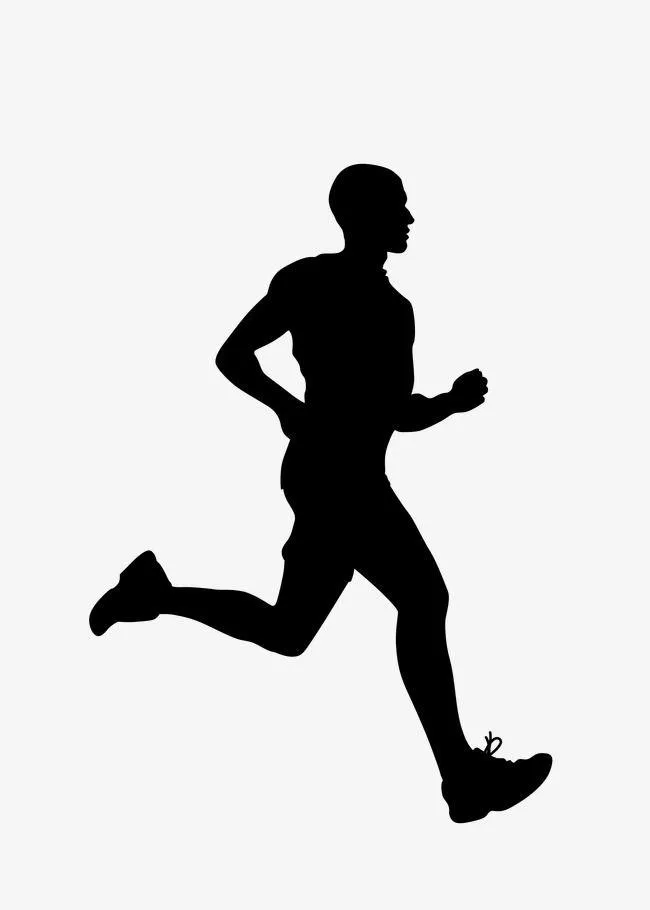 Silhouette of a Man Running As Part of His Daily Fitness