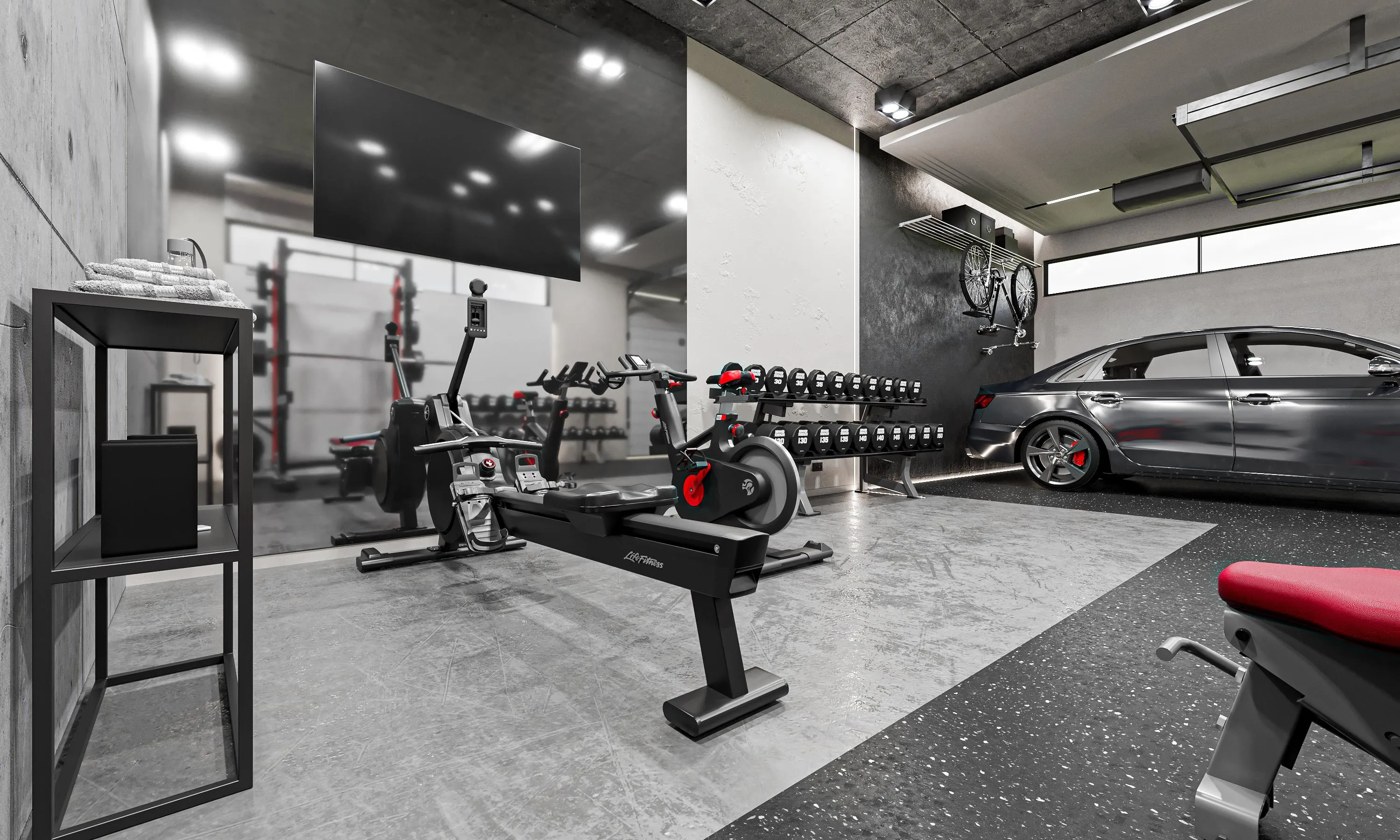 Spacious Gym With Various Workout Machines Hd Free Wallpaper
