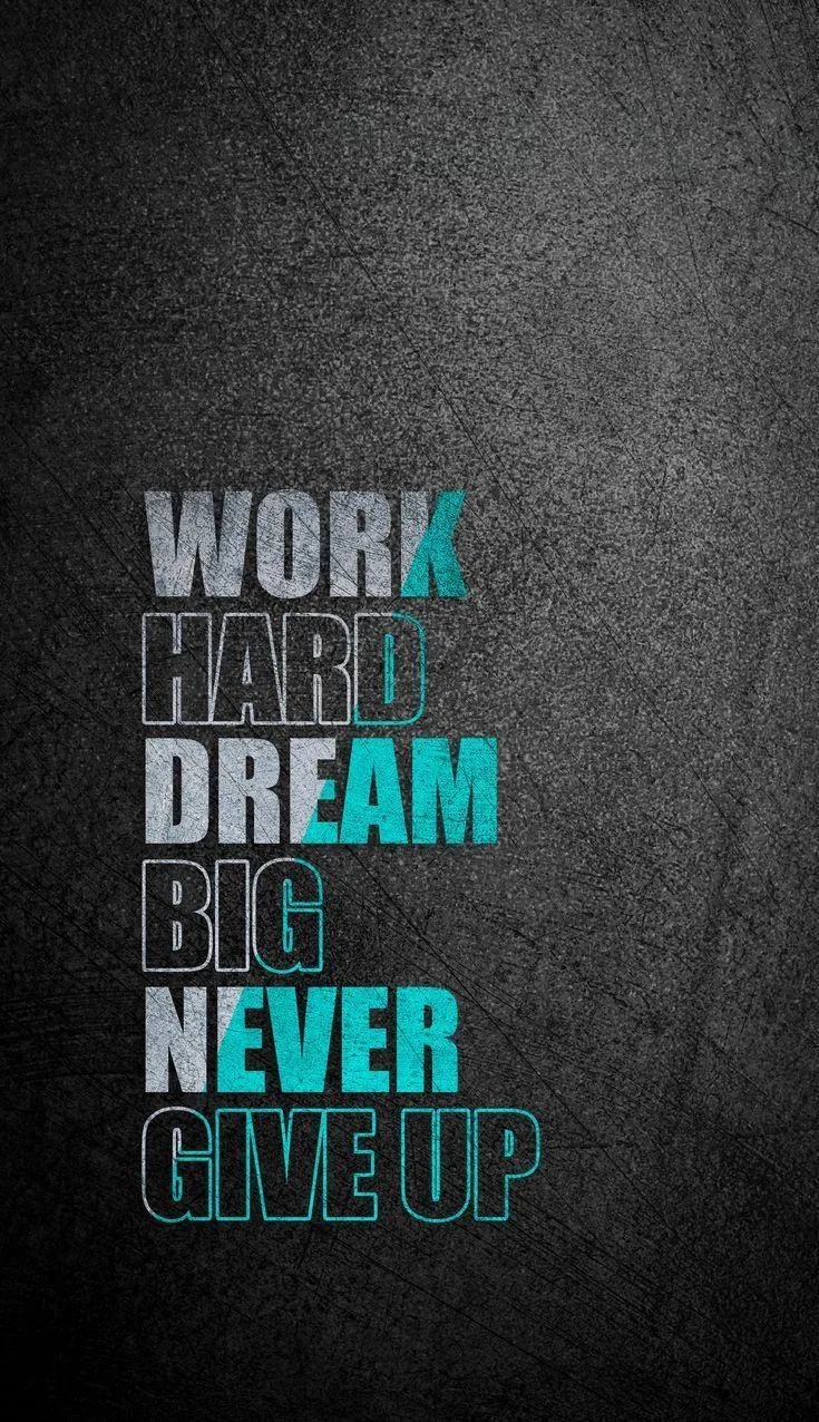 Work Hard Dream Big Never Give Up Fitness Motivation