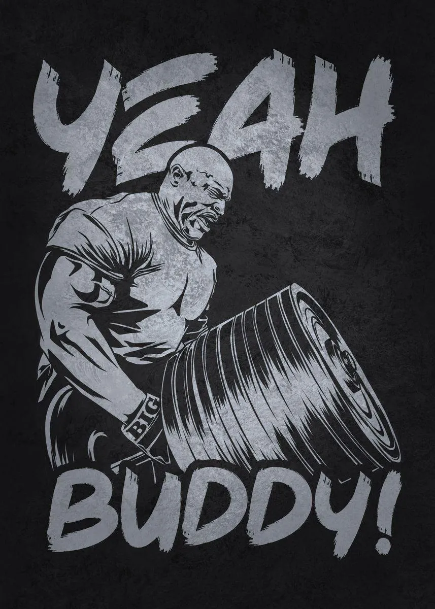 Yeah Buddy Bodybuilding Illustration With Muscular Art