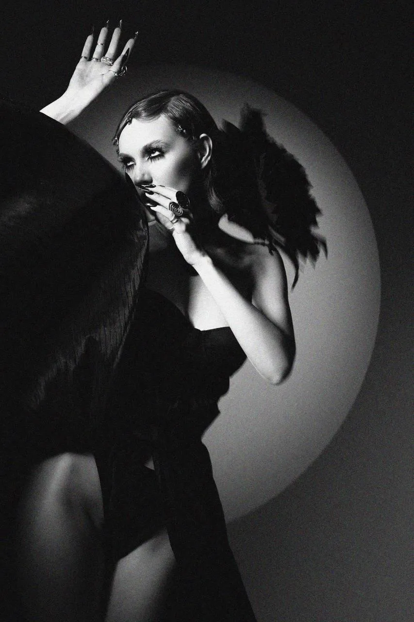 Artistic Black And White Photo of Woman Posing Dramatically