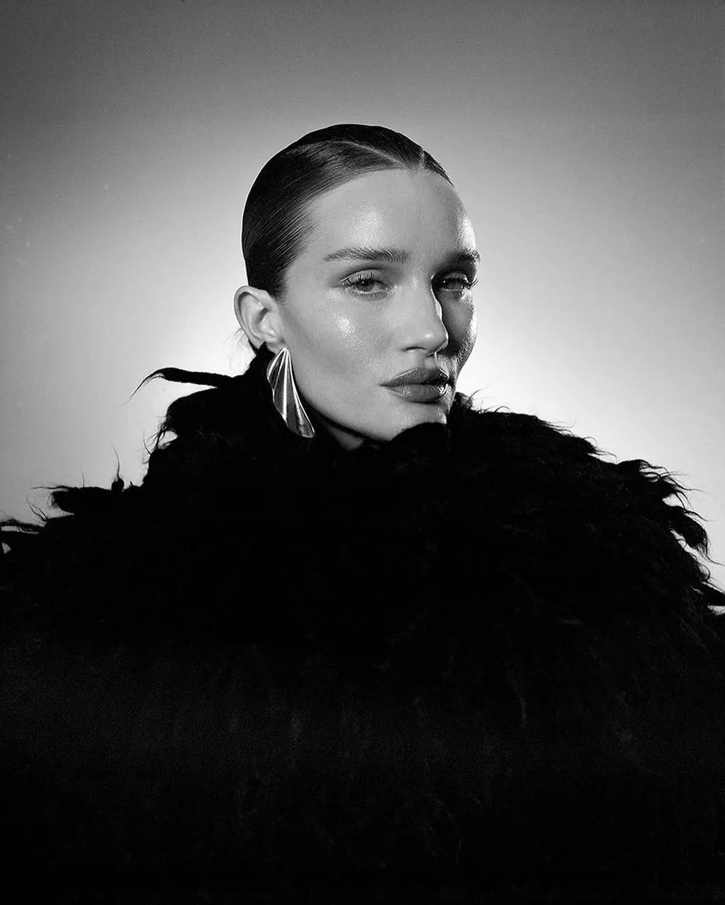 Black Feather Fashion Piece in the Studio Black And White