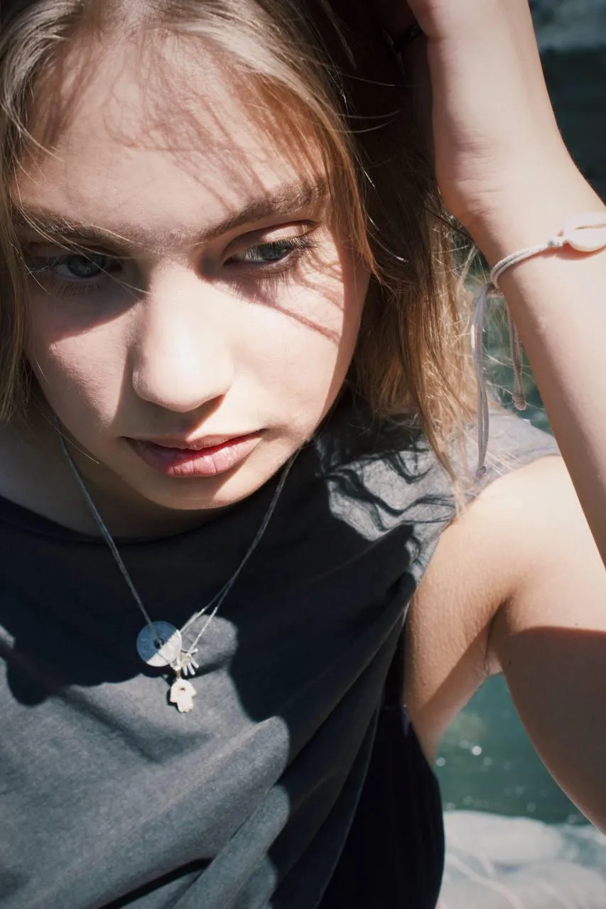 Close Up of Woman with an Intense Gaze And Natural Lighting