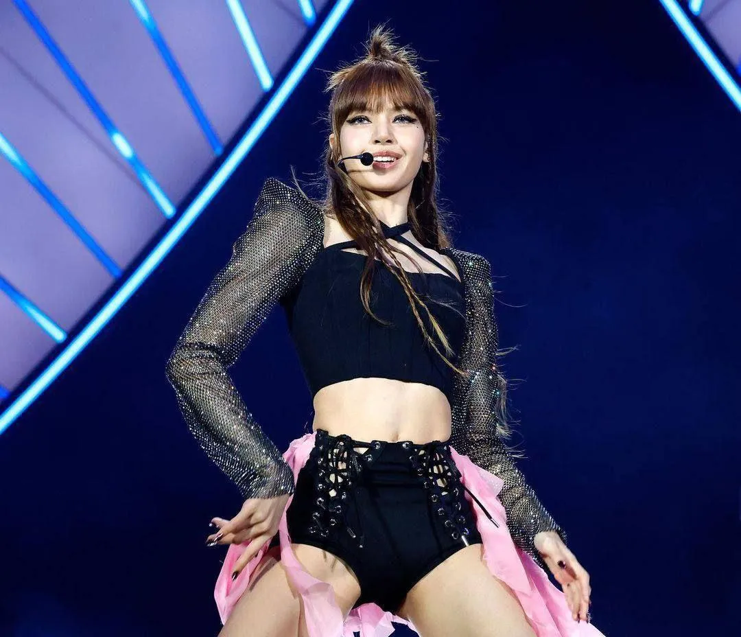 K Pop Idol on Stage in a Crop Top And Shorts Performing