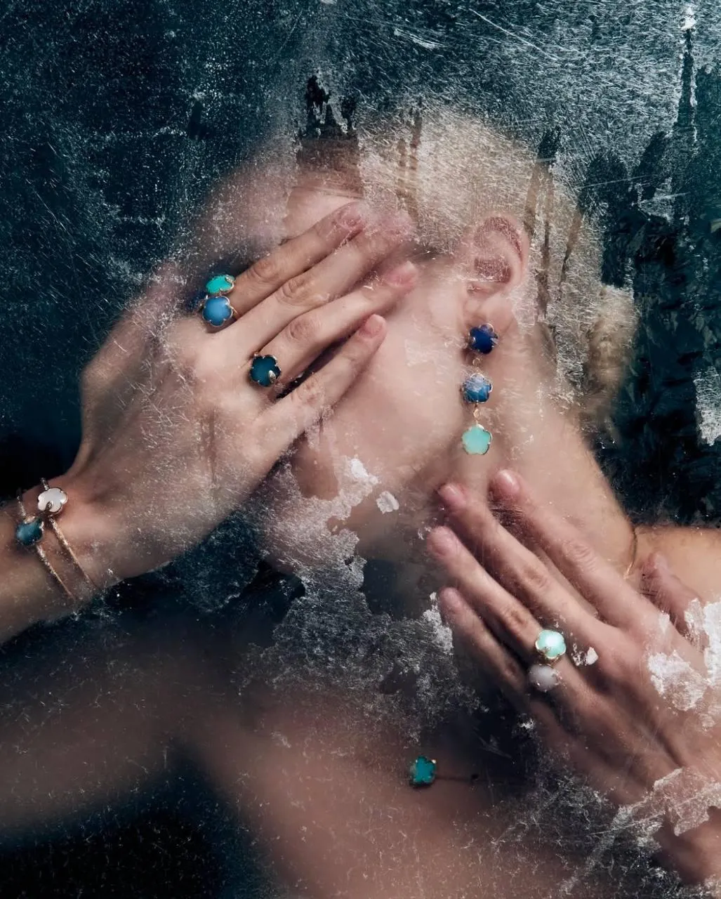 Underwater Shot of a Woman with Wet Hair And Hands Raised