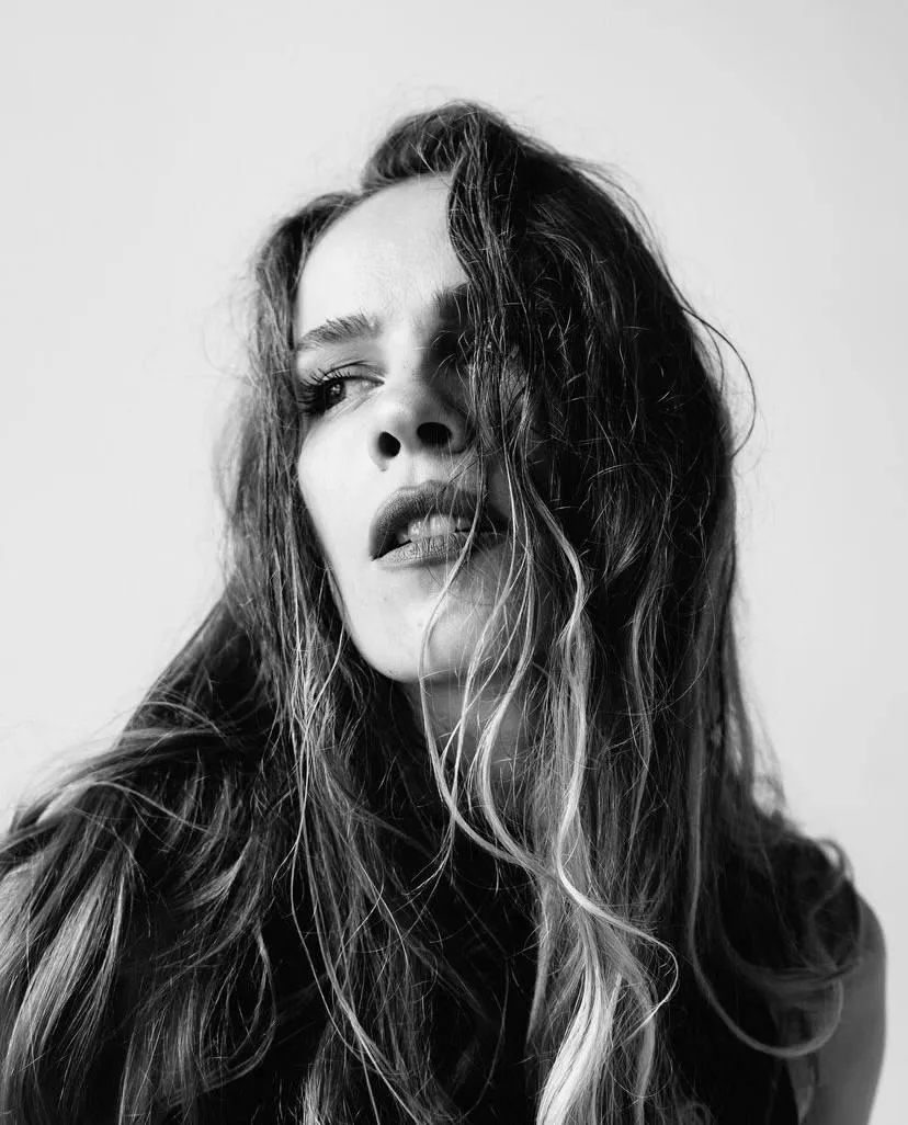 Woman with Natural Beauty Captured in Black And White Image