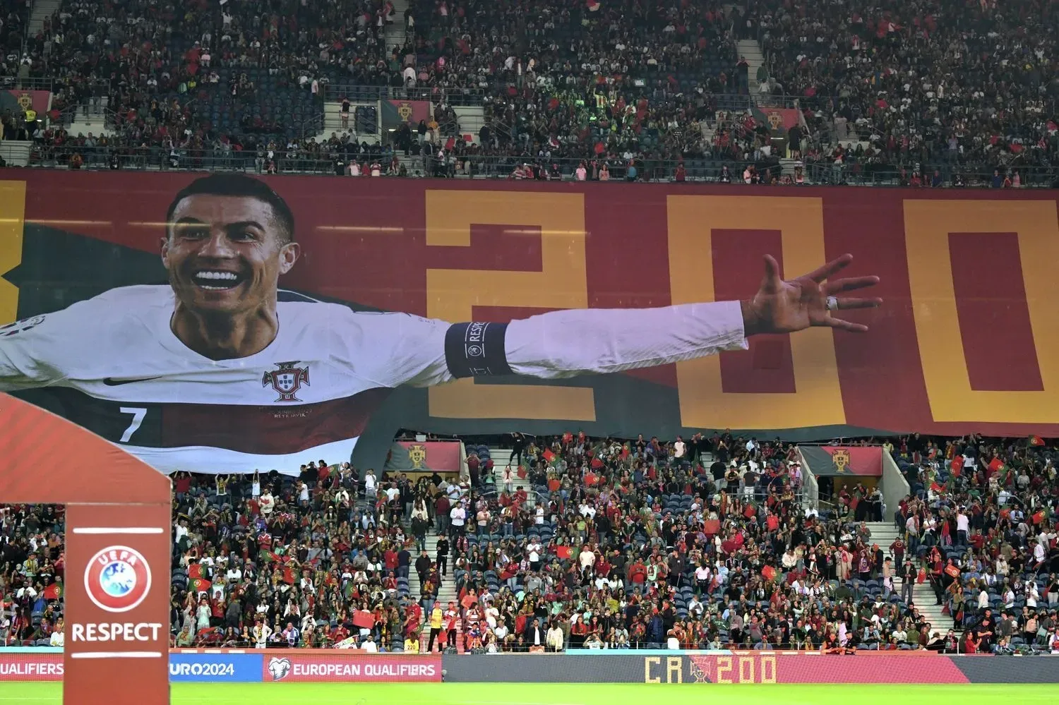 Cristiano Ronaldo Wallpapers with Stadium Banners