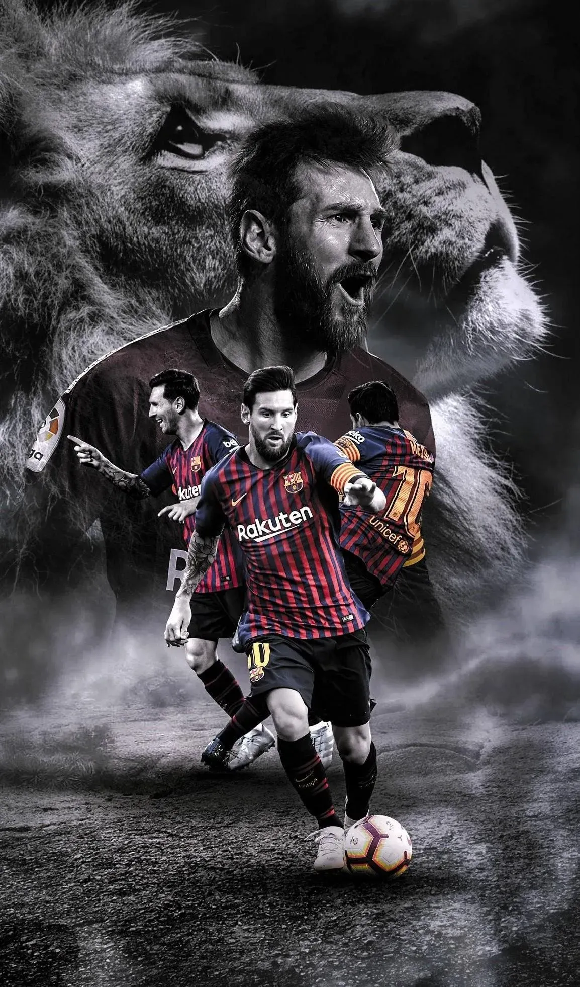 The Football Legend Lionel Messi Artwork Free HD Wallpaper