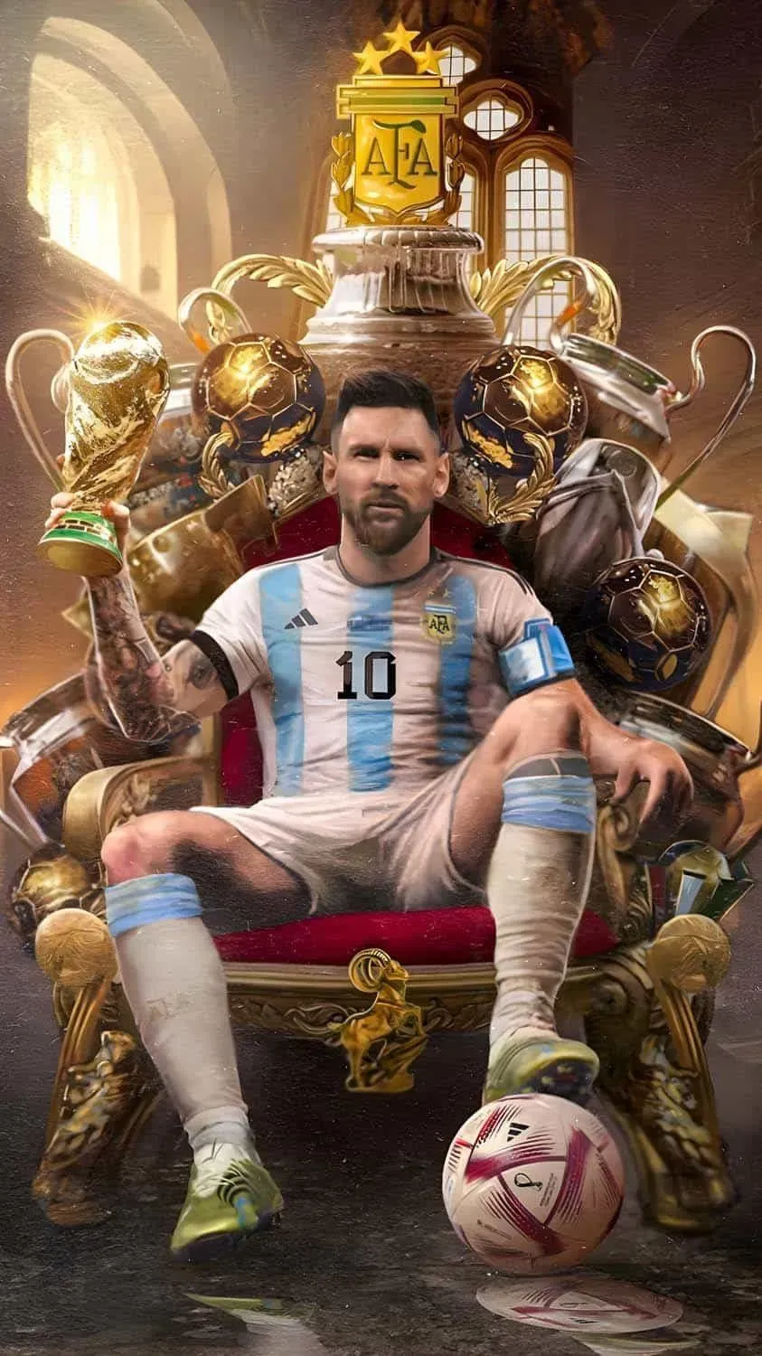 The Goat Moment Of King Lionel Messi Wallpaper Free Download