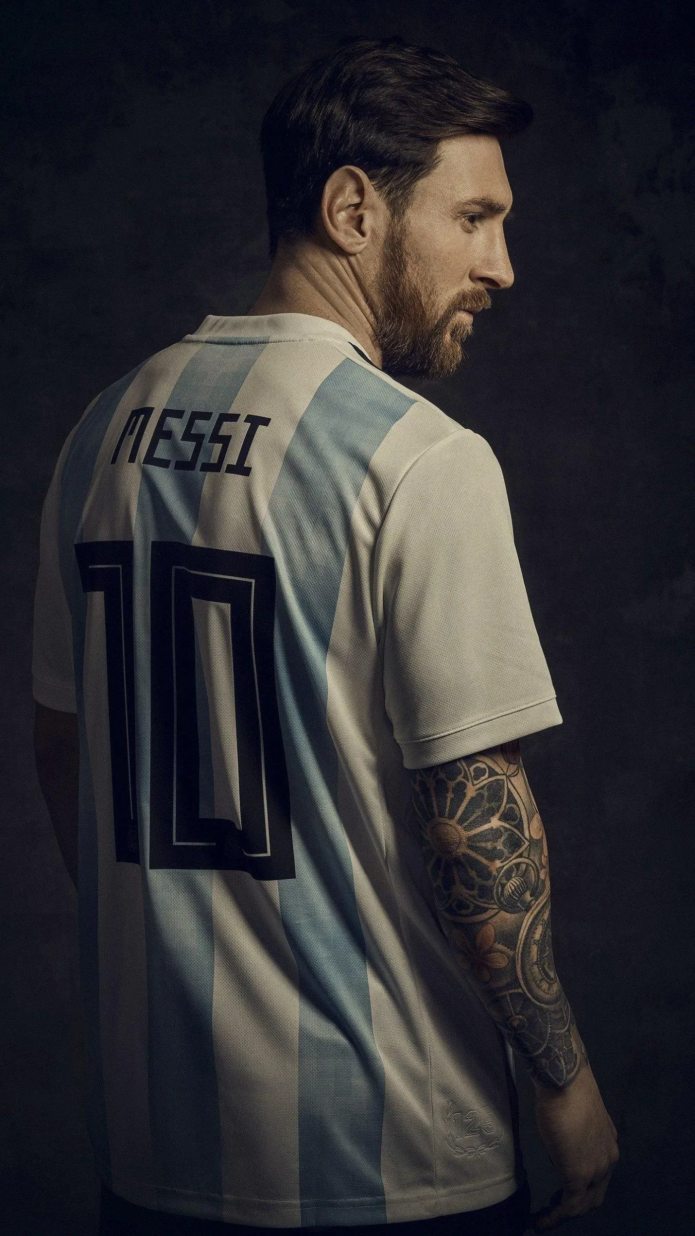 An Iconic Still Of Messi In An Argentina Jersey HD Picture