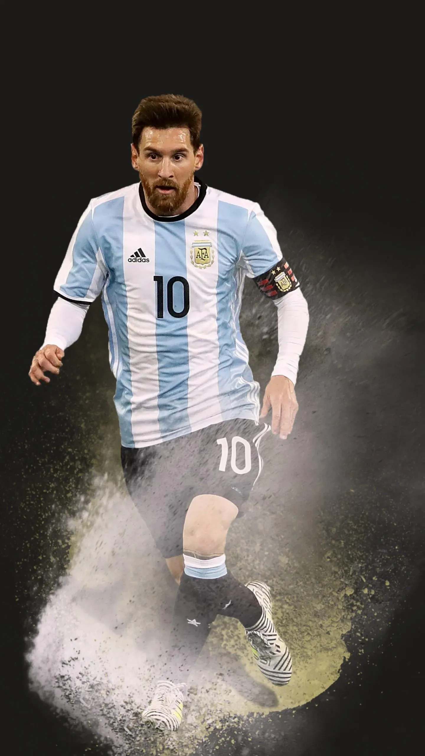 Lionel Messi In An Argentina Jersey Hd Mobile Wallpaper