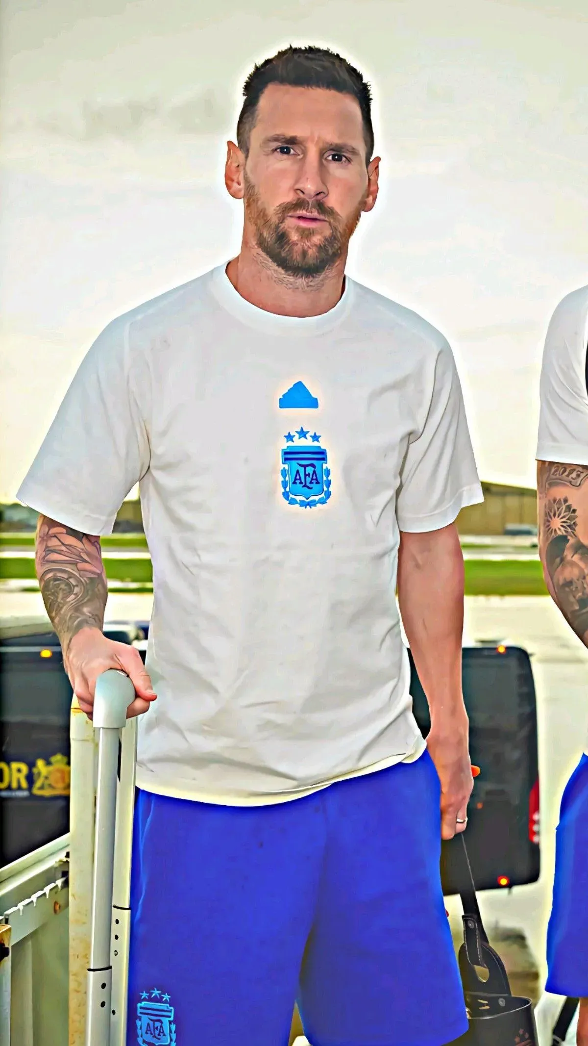 Lionel Messi Arrives For Argentina National Duty Hd Image