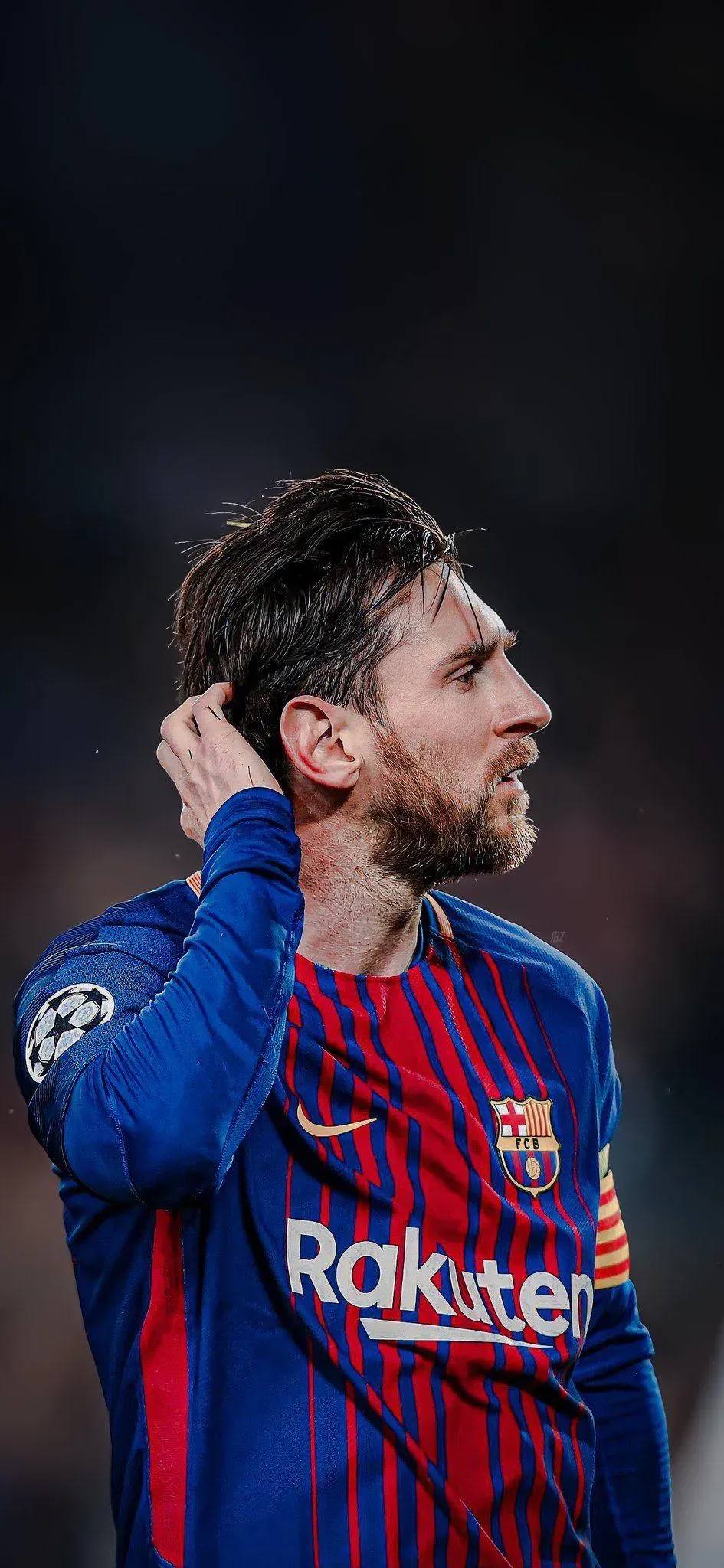 Lionel Messi In Barcelona Jersey With Casual Walk Wallpaper