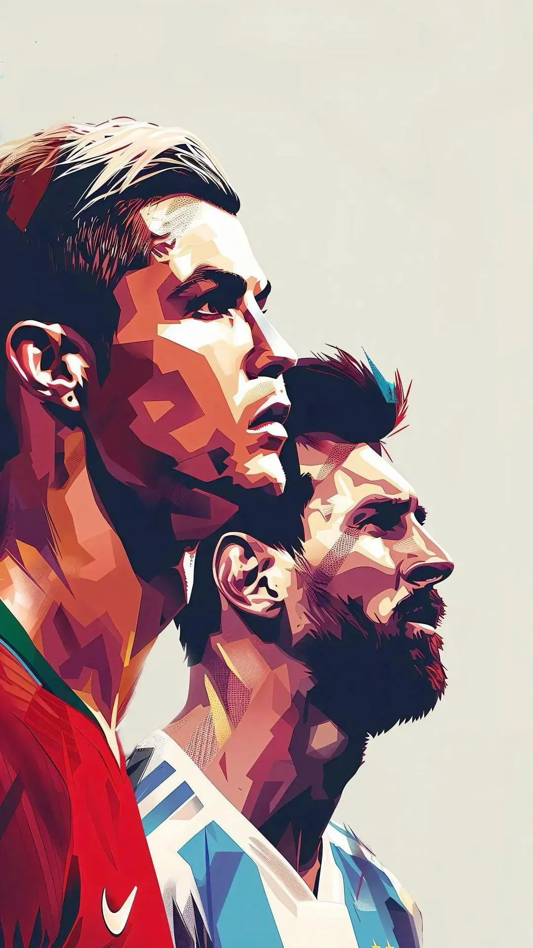 Lionel Messi And Cristiano Ronaldo Artwork Mobile Wallpaper