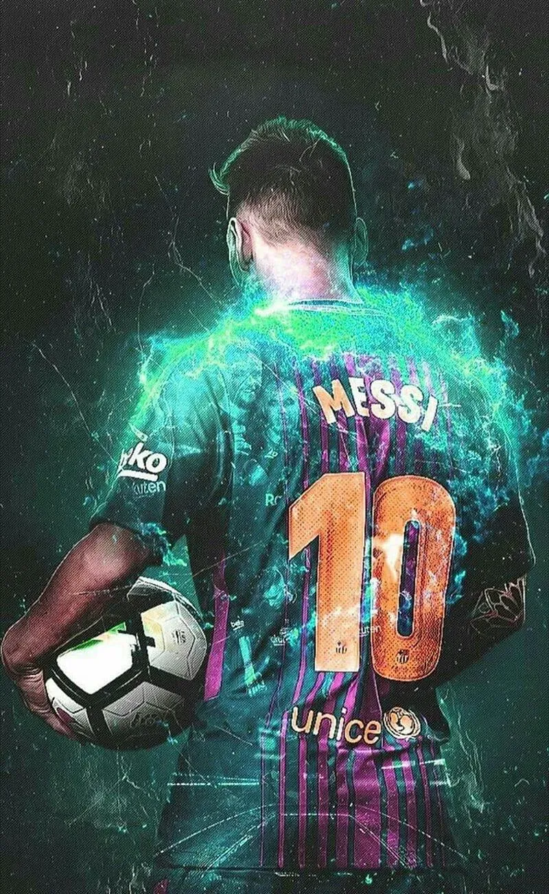 Lionel Messi In Electrifying Art The Legend In Barcelona