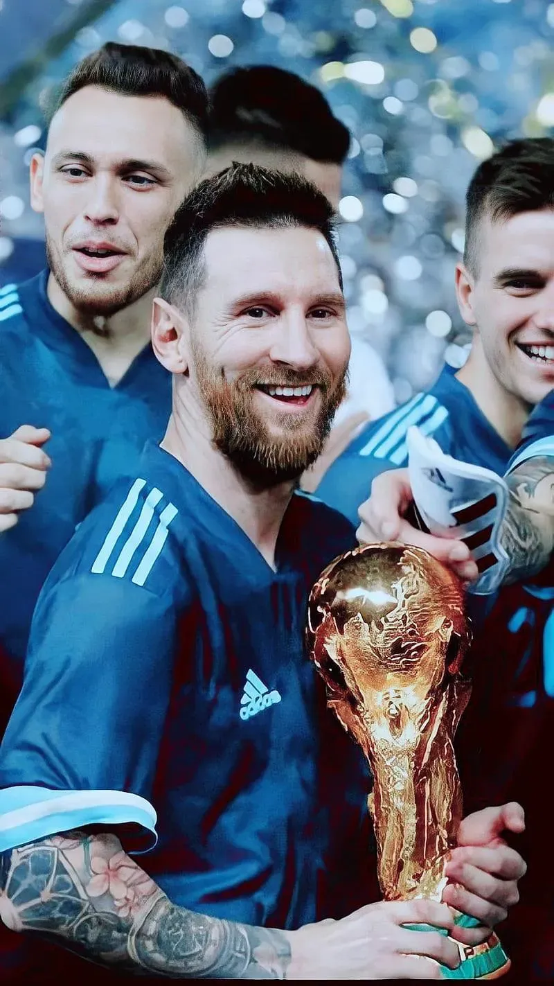 Lionel Messi Enjoying A Moment With His Team HD Wallpaper