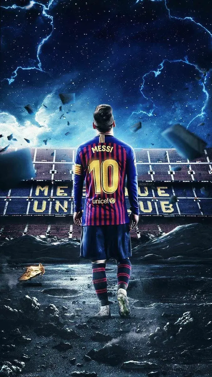 Lionel Messi Epic Barcelona Moment Under Stormy Skies