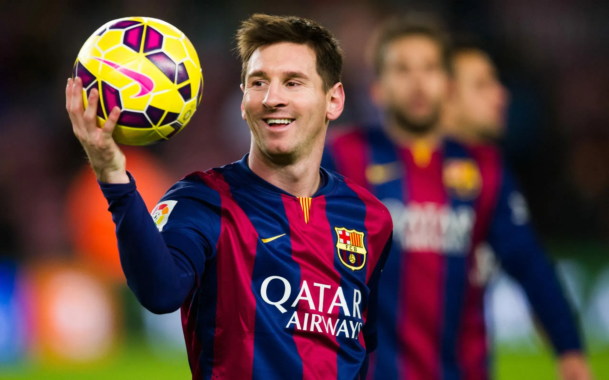 Lionel Messi In Fun Mode Playing With Football HD Wallpaper