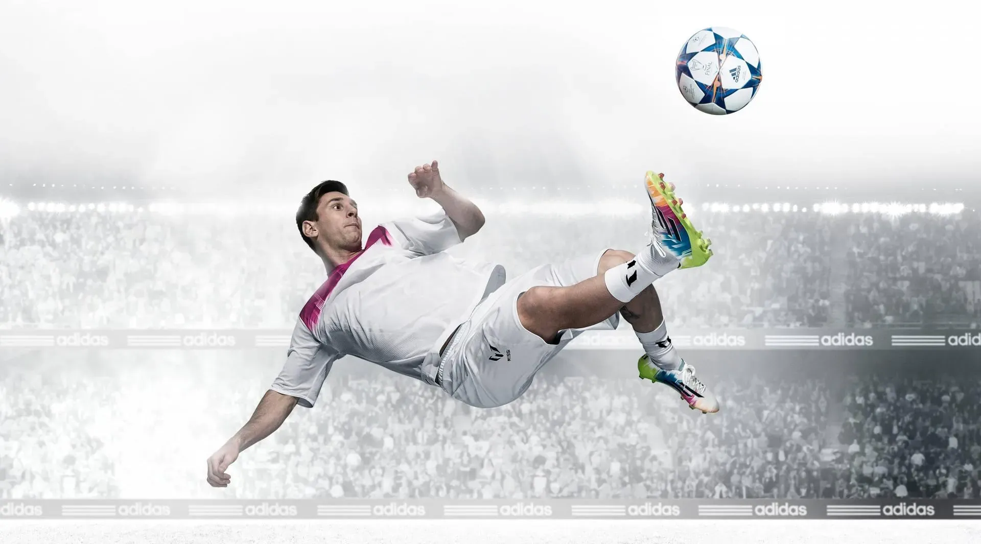 Lionel Messi Kicking A Football Iconic Hd Desktop Wallpaper