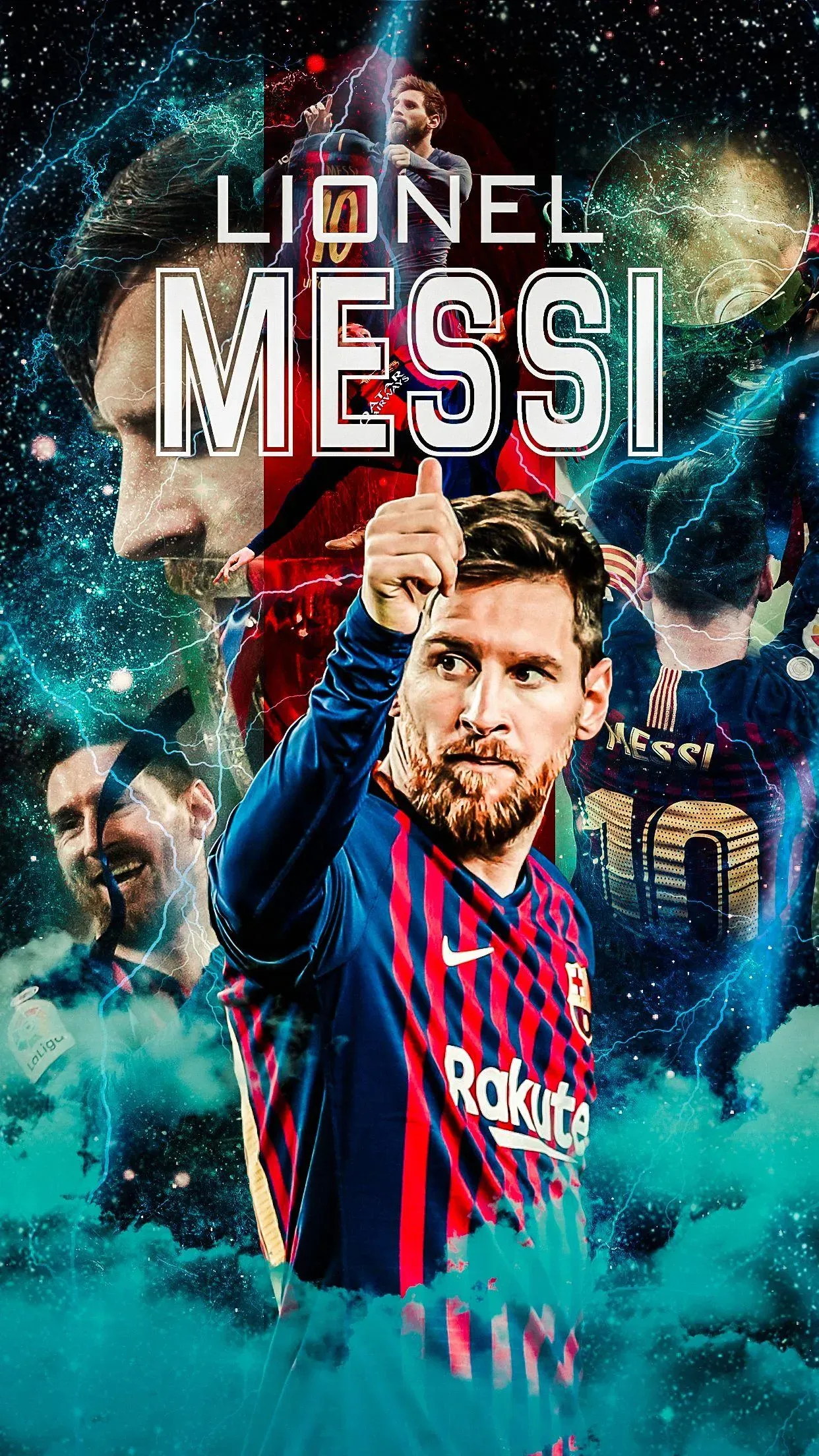 Lionel Messi King Moment With With Glowing Effect Jersey