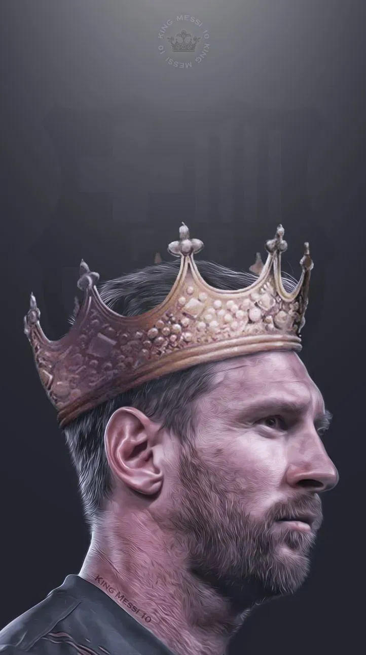 Royal Lionel Messi Portrait Mobile Wallpaper Free Download