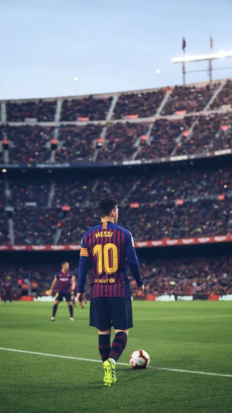 Lionel Messi In Training Football Ground HD Mobile Wallpaper