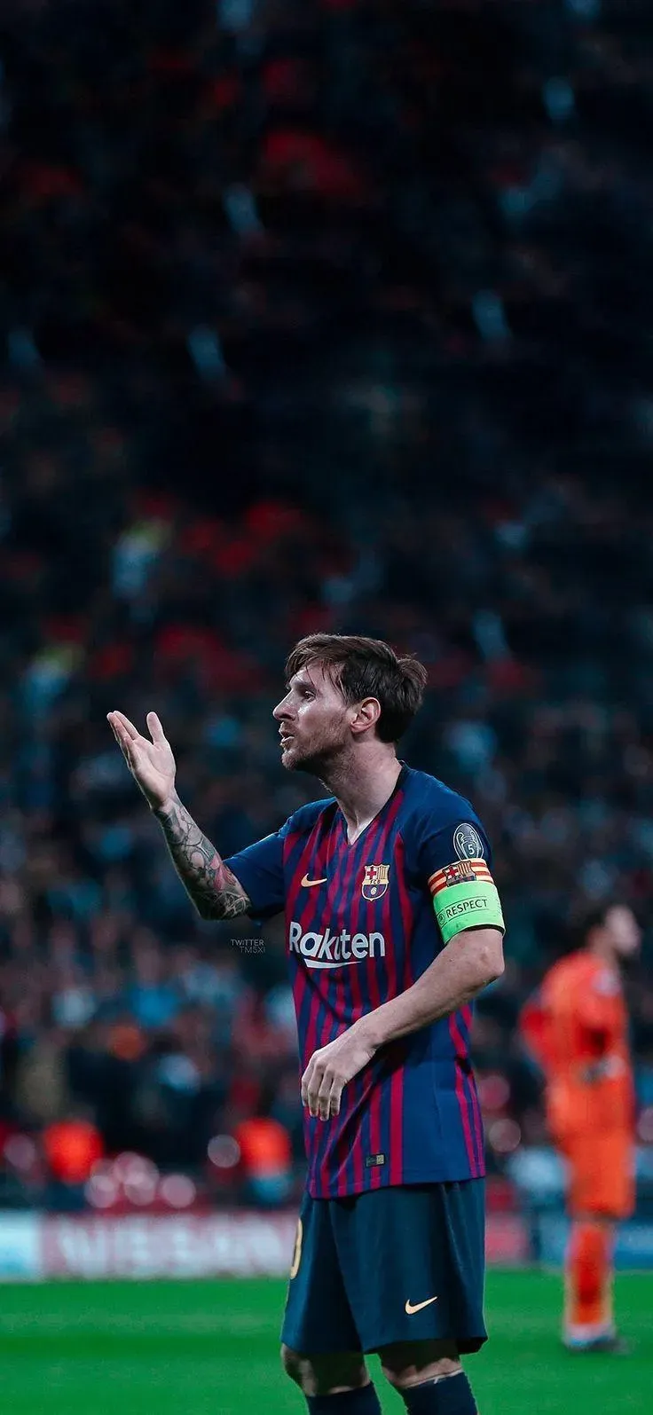 Messi The Captain Leading Barcelona In The Champions League