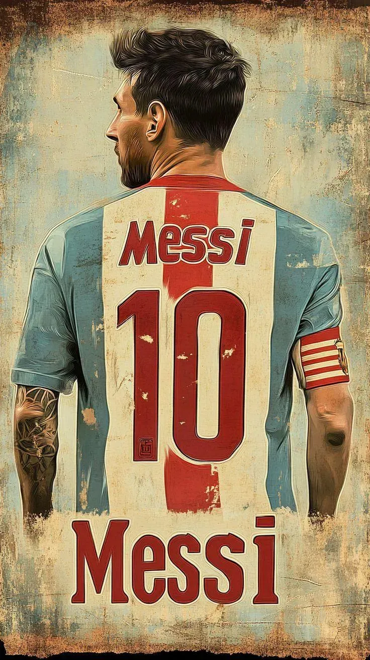 Messi Celebrates Running Blue Neon Art HD Desktop Wallpaper