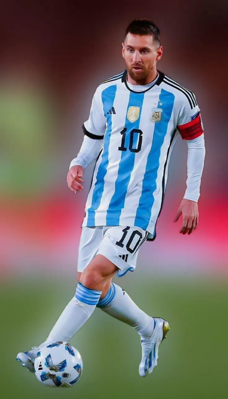 Messi Shouting And Running Iconic Celebration Wallpaper