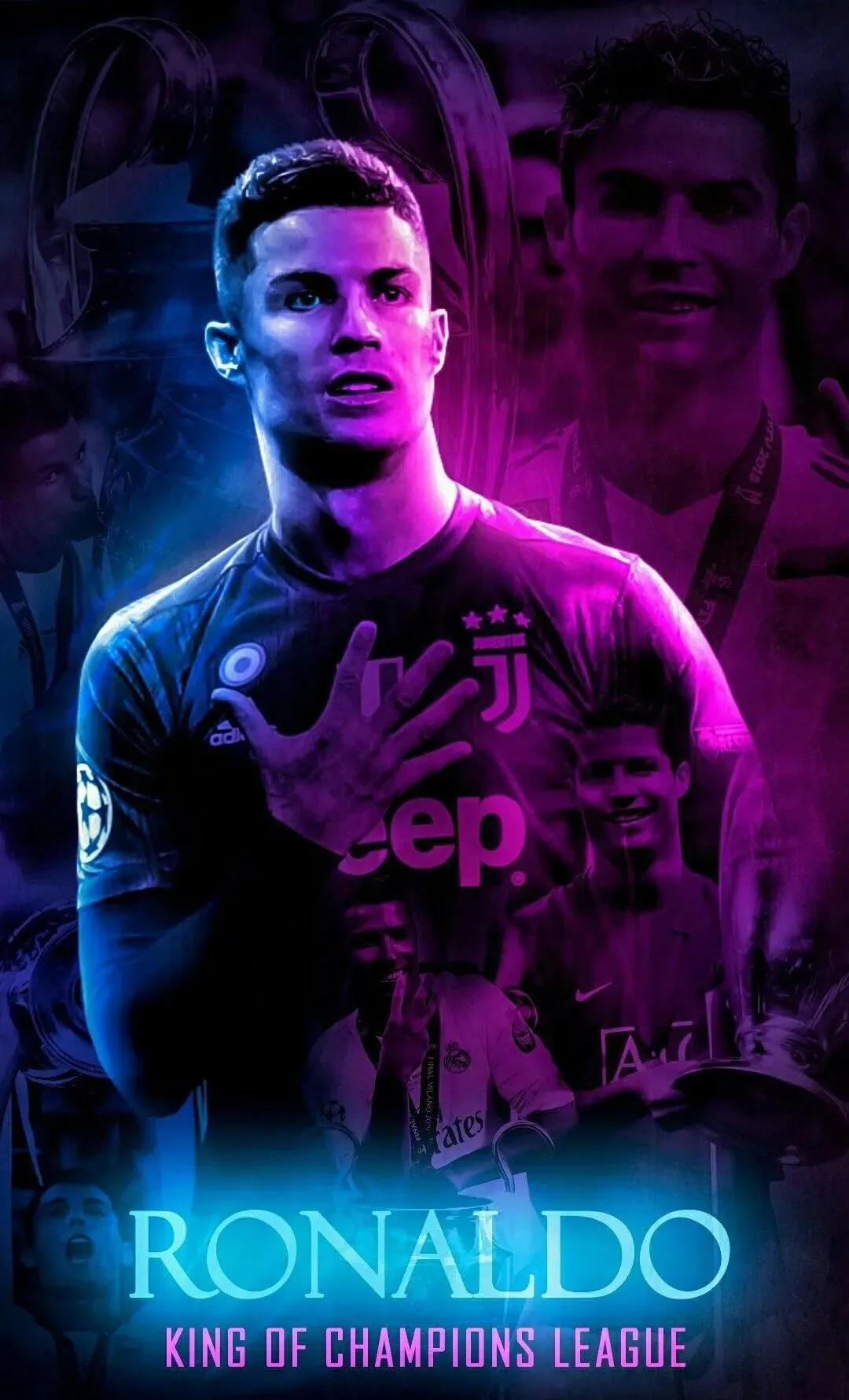 Ronaldo Wallpapers Neon Purple Theme
