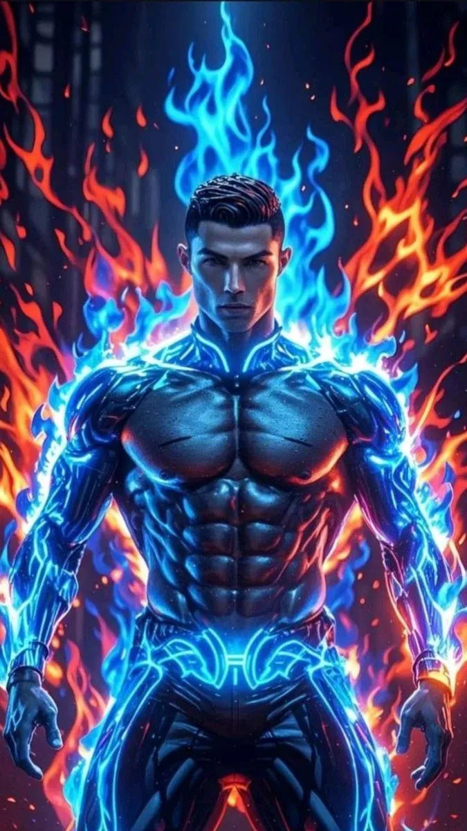 Cristiano Ronaldo Wallpapers with Electric Blue Theme