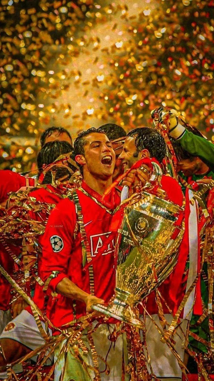 Ronaldo Wallpapers with Golden Confetti