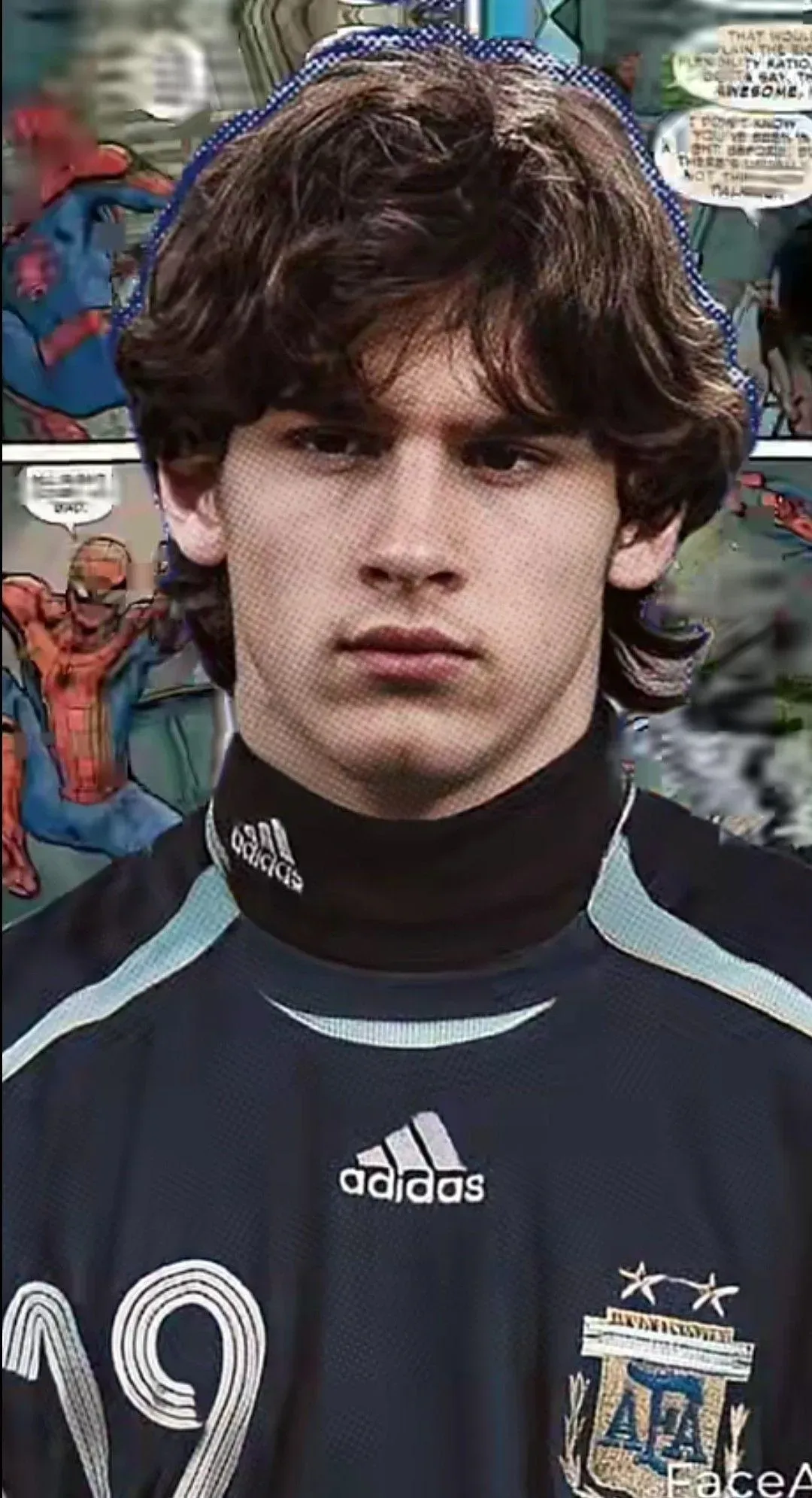 Young Cute Lionel Messi Aesthetic Portrait Mobile Wallpaper